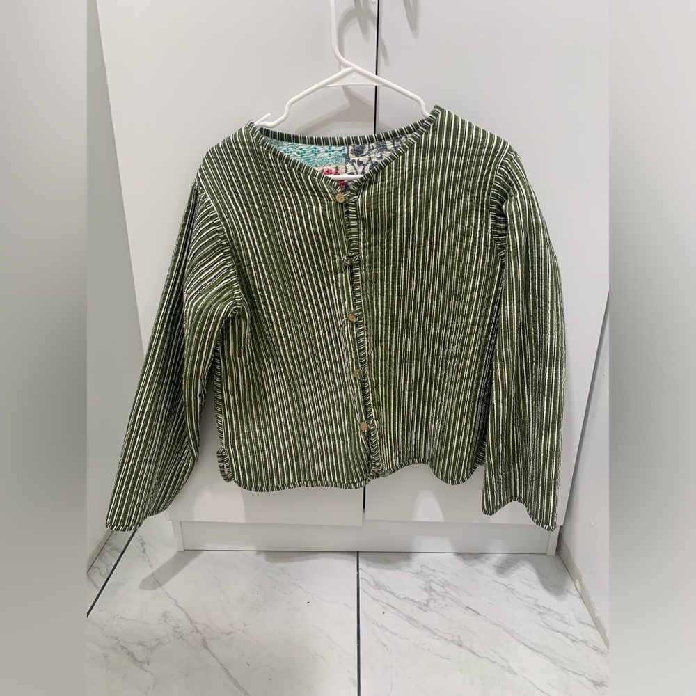Reversible handmade patchwork jacket